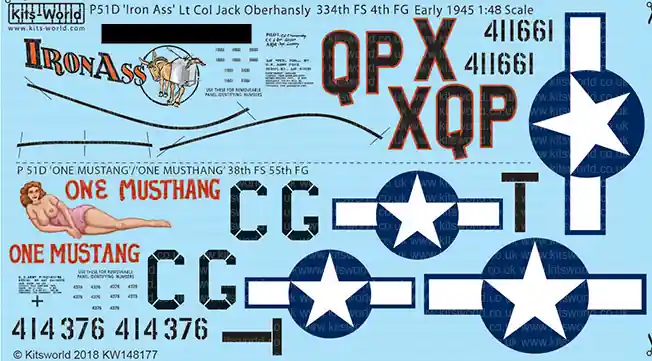 Kits World 148177 North American P-51 D Mustang (‘Iron Ass‘ and ‘One Mustang/One Musthang‘) Top Vente