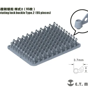 ET Model T-186 3.7 mm Rotating Lock Buckle Type 2 Universal Set (95 pcs) Meilleure Vente