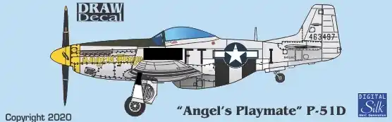 Nouvelle Collection Draw Decal 48-P51-144 North American P-51 D - "Angels‘s Playmate"