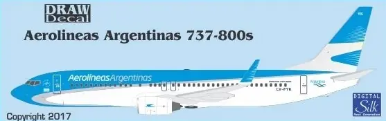 Draw Decal 44-737-161 Boeing 737-800 - Aerolineas Argentinas Livraison Express