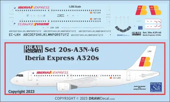 Draw Decal 20-A3N-46 Airbus A320 - Iberia Express Meilleur Choix