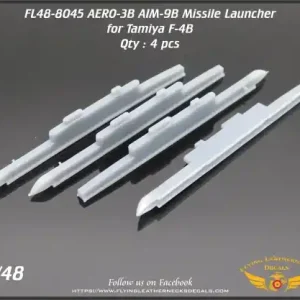 Flying Leathernecks 48-8045 AERO-3B Missile Launcher for F-4 B Phantom - 3D-Printed, 4 pcs (for Tamiya kits) Offre Du Jour