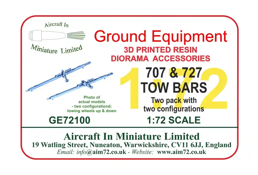 Prix Cassé Aircraft In Miniature Ltd GE72080 Boeing 707 & Boeing 727 - Towbars (2 pcs)
