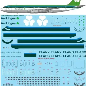 26 Decals STS44235 Boeing 707-348C - Aer Lingus 1970s livery Promotion
