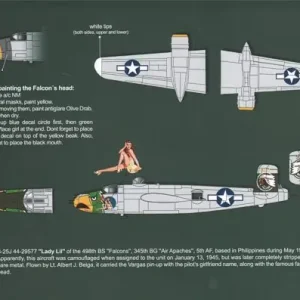 Zotz Decals 32056 North-American B-25 J Mitchells - 8 gun straffers Expédié Aujourd'hui