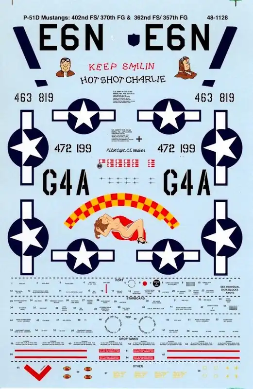 Promotion Saisonnière Microscale 481128 North American P-51 D Mustang (2 schemes)