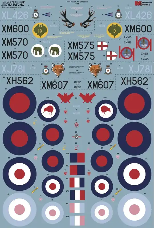 Achat Immédiat Xtradecal 72331 Avro Vulcan Collection Part 1 (7 schemes)
