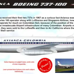 8aDecs 7909-248-144 Avianca Colombia 737-100 Nouvelle Collection