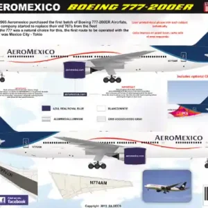 8aDecs 7909-20-144 Boeing 777 Aeromexico New colors* Réduction