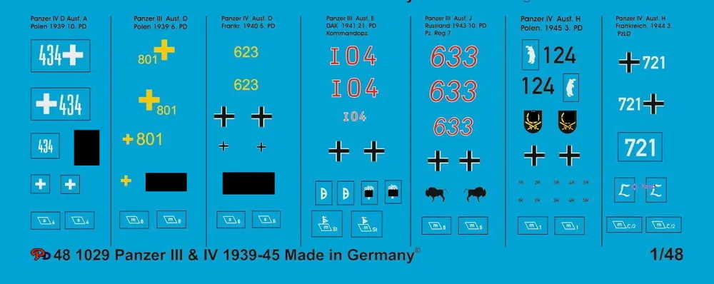 Peddinghaus-Decals 1029 Mark III And Mark IV Tank Markings 1939-1945 Retour Gratuit