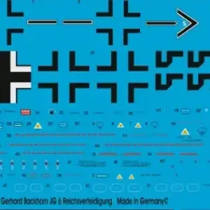 Soldes Peddinghaus-Decals 1896 FW 190-D1 Major Gerhard Barkhorn