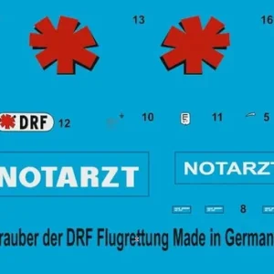 Produit De Marque Peddinghaus-Decals 3140 Bo 105 s Rescue Helicopter Of The German DRF Recue Flight d
