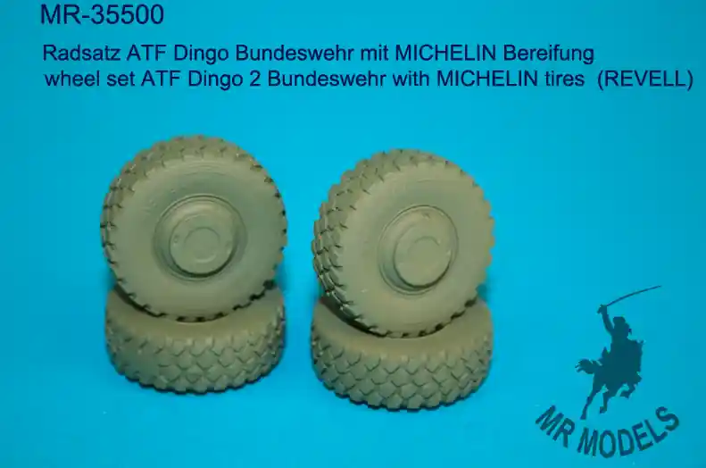 MR Modellbau 35500 Wheel set ATF Dingo 2 Bundeswehr with MICHELIN tires Prix Choc