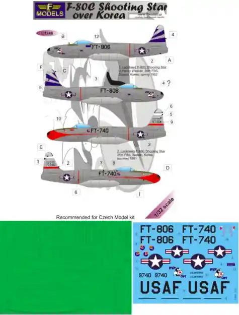 LF Models C3248 F-80C Shooting Star over Korea Paiement Sécurisé