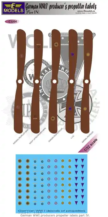 LF Models C3204 German WWI producer´s labels of propellers part III. Soldes