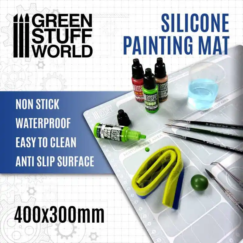 Green Stuff World 2712 Silicone Painting Mat 400x300mm Certifié