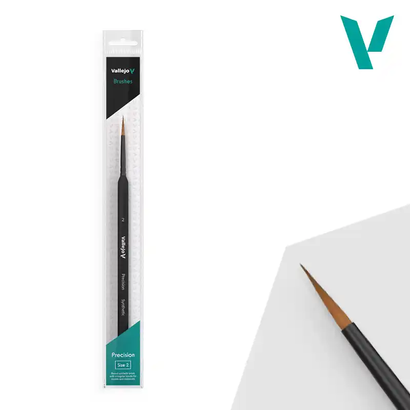 Vallejo B03002 Brush - Precision - Round Synthetic No. 2 Triangular H Produit De Marque