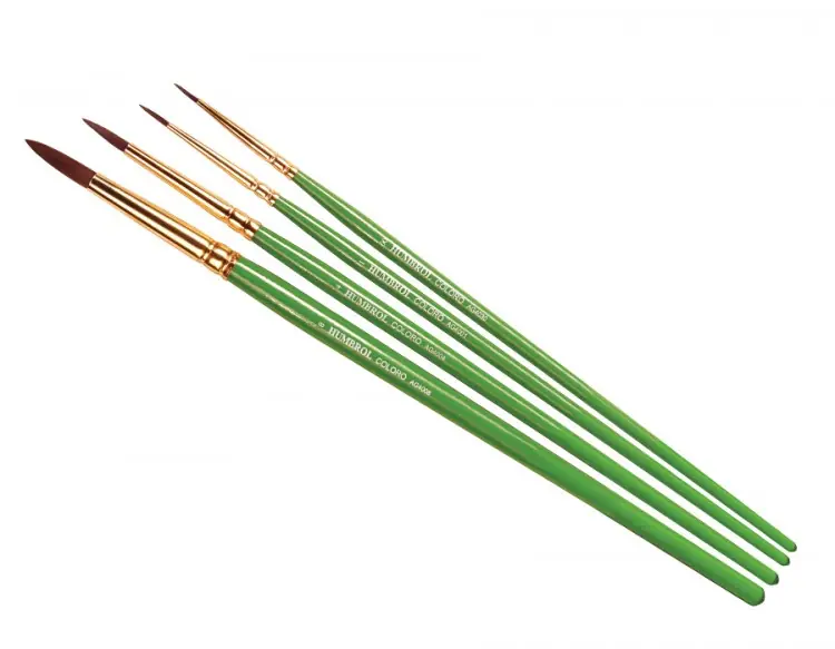 Humbrol AG4050 Coloro Brush Pack - Size 00/1/4/8 Top Vente