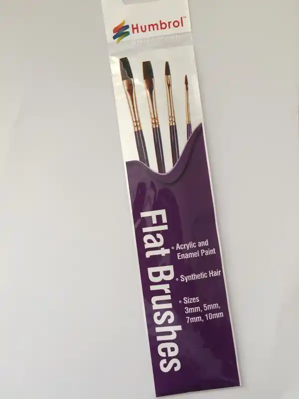 Humbrol AG4305 Flat Brush Pack - 3,5,7,10 Must-Have
