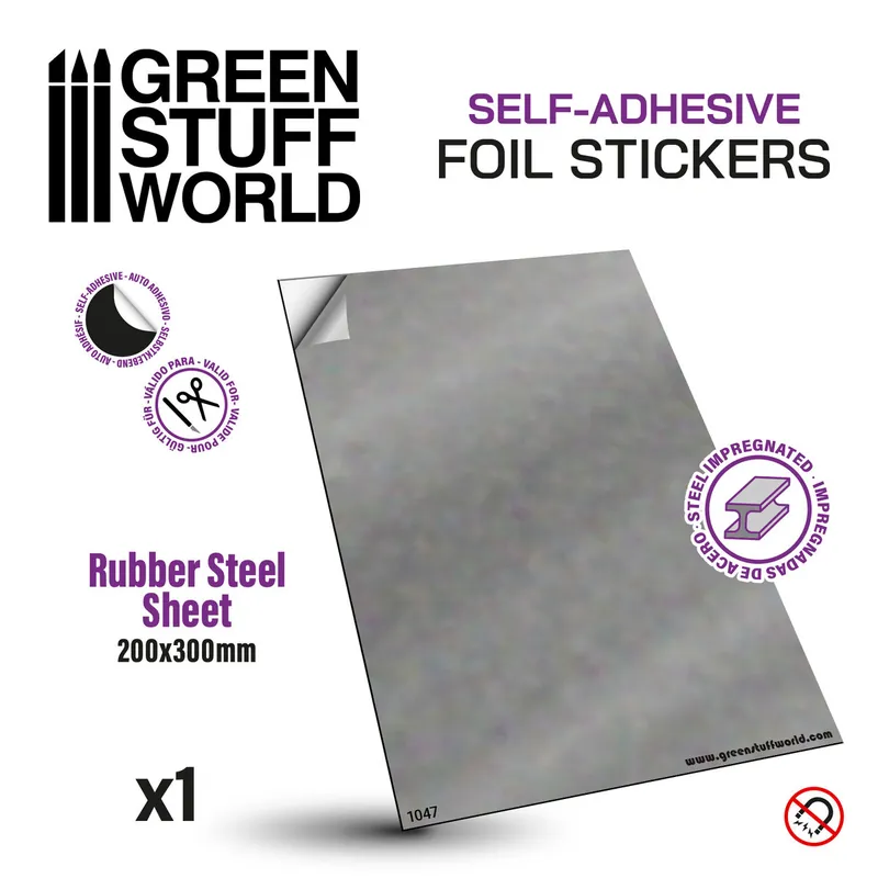 Prix Promo Green Stuff World 1047 Steel Rubber Sheet 0,9 mm selfadhev.