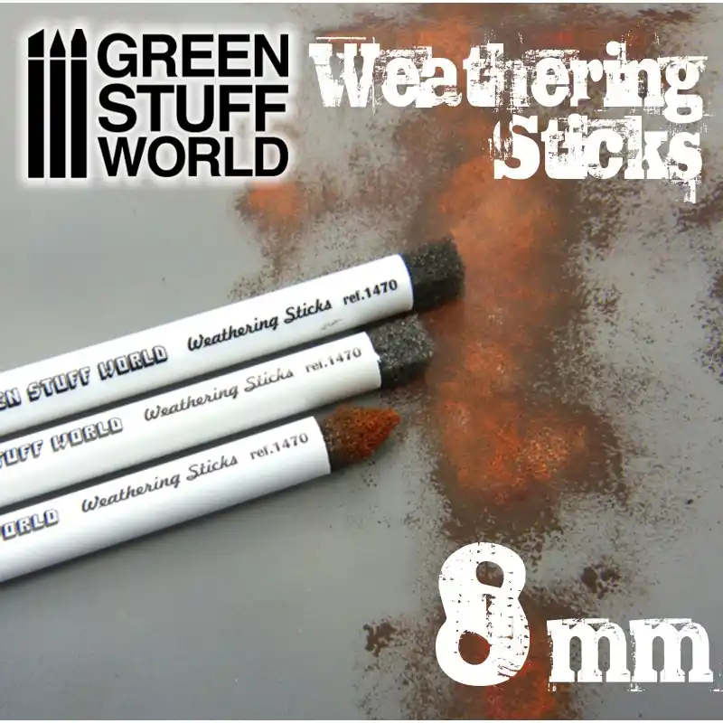 Green Stuff World 9311 Weathering Sticks 8mm (set 3pc) Solde