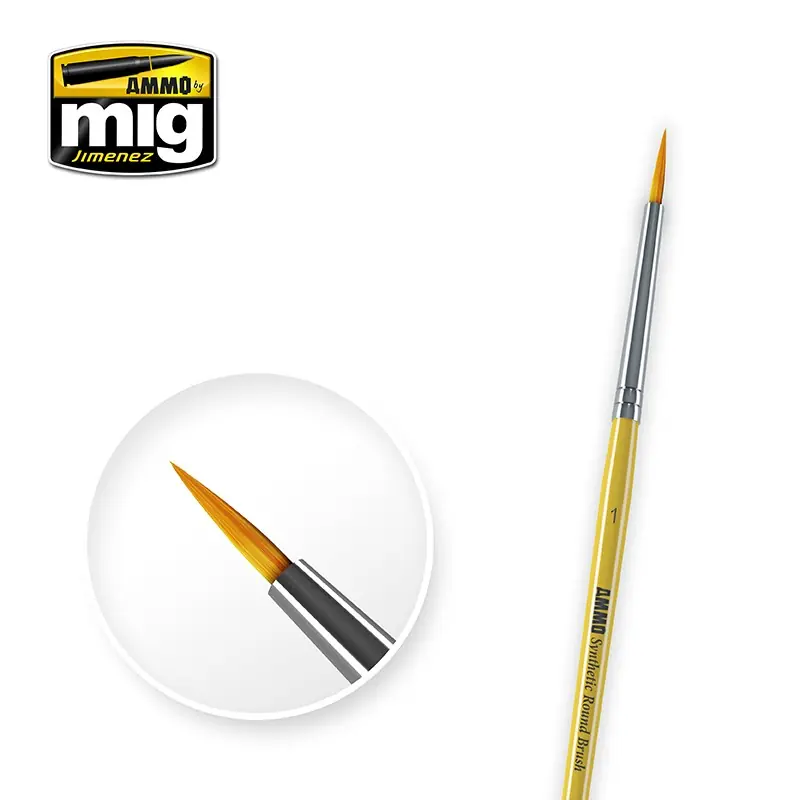 Super Prix AMMO of Mig Jimenez A.MIG 8613 1 Synthetic Round Brush