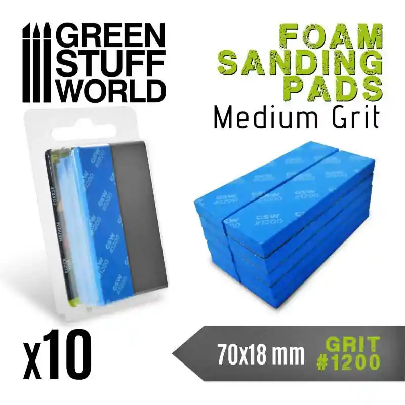 Green Stuff World 10773 Foam Sanding Pads 1200 Grit Commander Vite