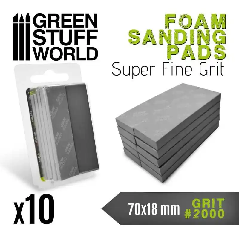 Green Stuff World 10774 Foam Sanding Pads 2000 Grit Petit Prix