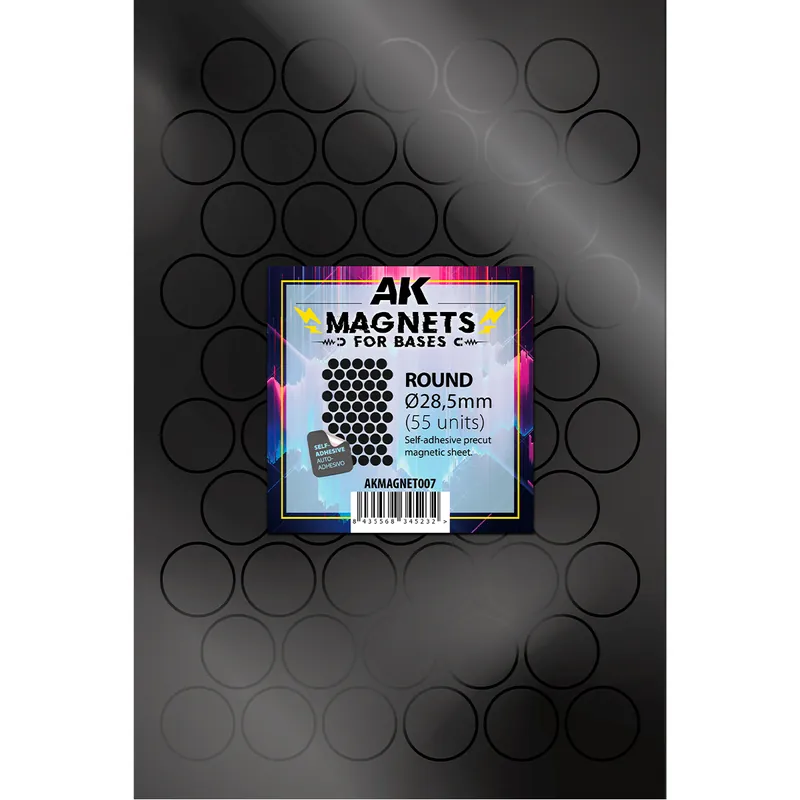 Offre Du Jour AK-Interactive MAGNET007 Round Magnet For Bases Ø28,5mm (55 Units)