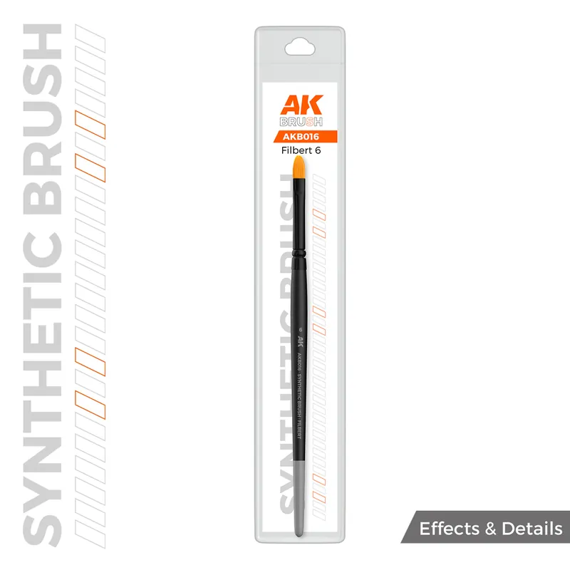 Commande En Gros AK-Interactive B016 AK Synthetic Brush - Filbert 6