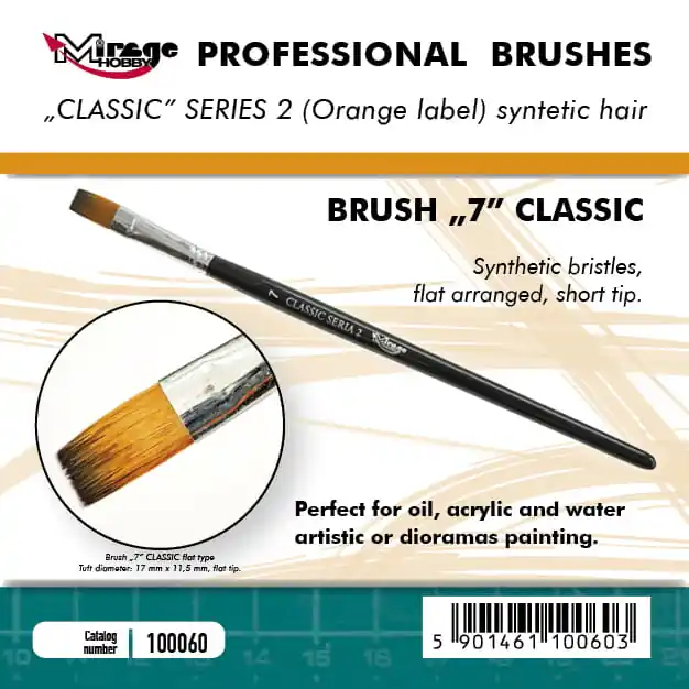 Bon Marché Mirage-Hobby 100060 Brush "7" Classic Series 2 (Orange label)