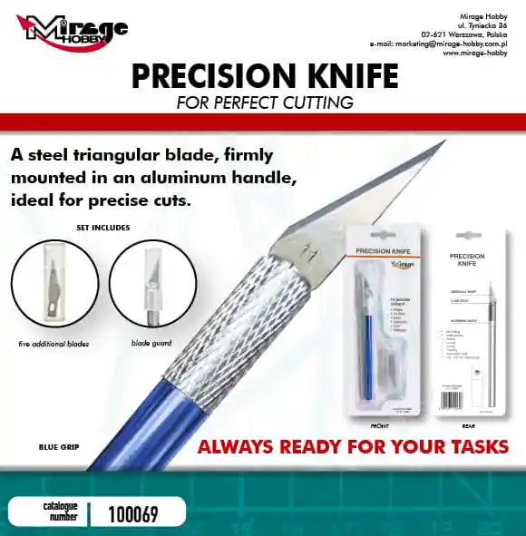 Mirage-Hobby 100069 Precision Knife Blue (5 extra blades) Dernière Chance