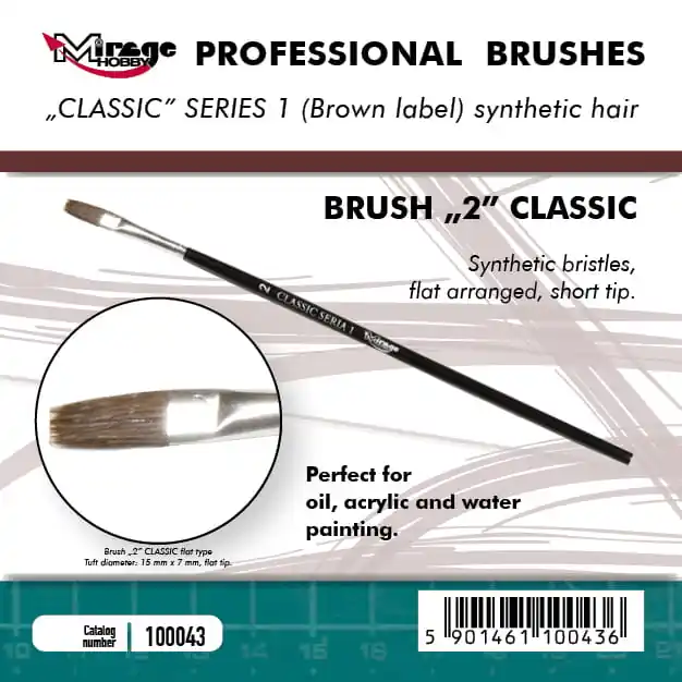 Mirage-Hobby 100043 Brush "2" Classic Series 1 (Brown label) Haute Qualité