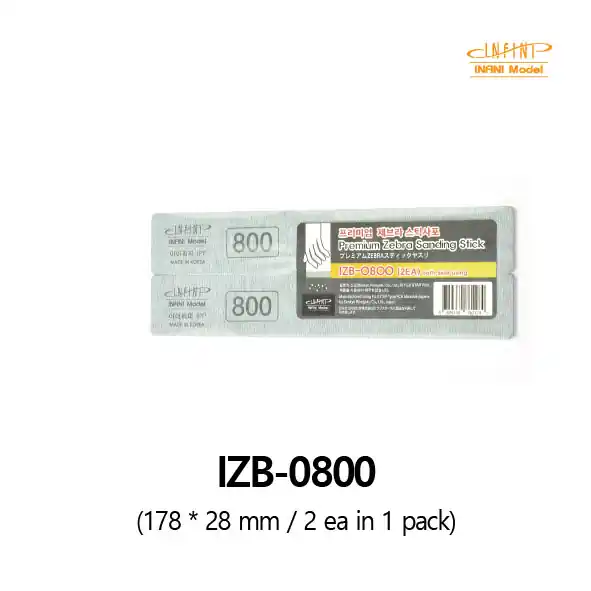 Infinimodel IZB0800 Premium Zebra Sanding Stick (Sankyo) 800 (2 pcs) Meilleur Prix