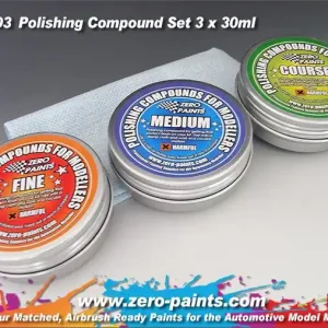 Zero Paints 6003 Polishing Compound Set (3 Grades + Cloth) Affaire À Saisir