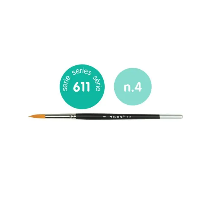 Livraison Express MILAN 0461104 Premium Synthetic round paintbrush series 611 no. 4